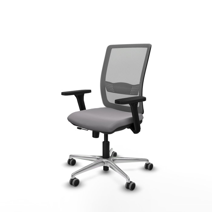 PIQUERAS Y CRESPO Silla de oficina Haches Gris con mecanismo Sincro/Traslack