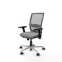 PIQUERAS Y CRESPO Silla de oficina Haches Gris con mecanismo Sincro/Traslack