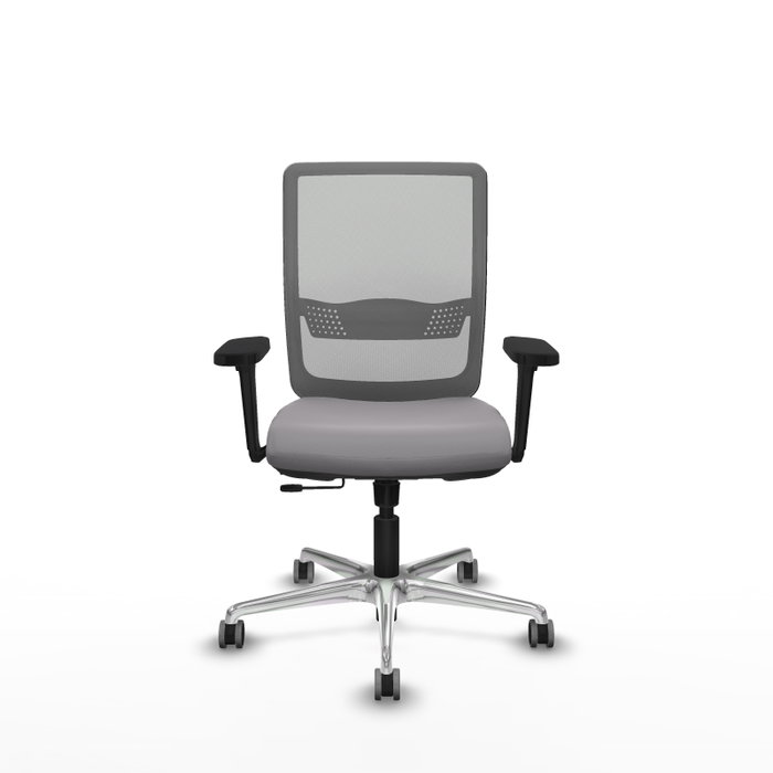 PIQUERAS Y CRESPO Silla de oficina Haches Gris con mecanismo Sincro/Traslack