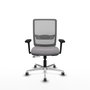 PIQUERAS Y CRESPO Silla de oficina Haches Gris con mecanismo Sincro/Traslack