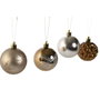DKD Home Decor Set de 25 Bolas de Decoración Bronce