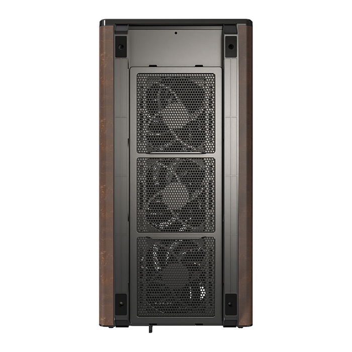 Montech Heritage 30 Pro TG Black/Brown Midi Tower para PC Negro micro ATX, Mini-ITX, Imitación piel