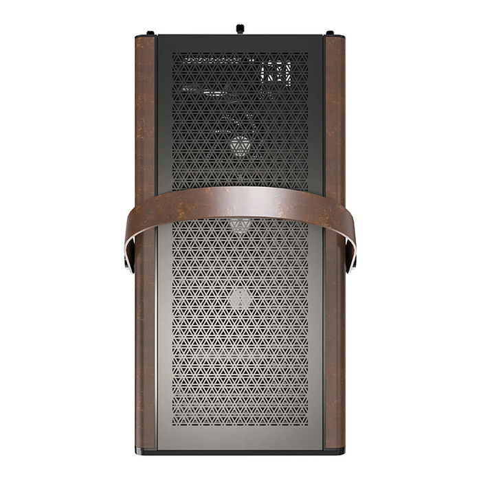 Montech Heritage 30 Pro TG Black/Brown Midi Tower para PC Negro micro ATX, Mini-ITX, Imitación piel
