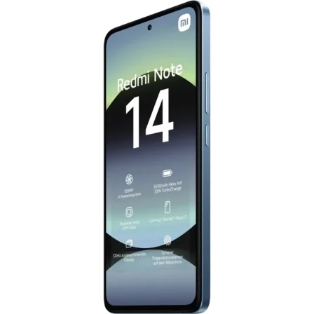 Xiaomi Redmi Note 14 Smartphone, 8GB RAM 256GB, Pantalla AMOLED 6.67" 120Hz, Cámara 108MP, Batería 5500 mAh, Carga 33W, Color Azul Xiaomi Redmi Note 14 Smartphone, 8GB RAM 256GB, Pantalla AMOLED 6.67" 120Hz, Cámara 108MP, Batería 5500 mAh, Carga 33W, Color Azul
