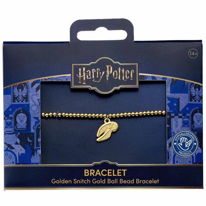THE CARAT SHOP Pulsera Snitch Dorada Harry Potter de cuentas extensible de 18 cm THE CARAT SHOP Pulsera Snitch Dorada Harry Potter de cuentas extensible de 18 cm
