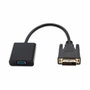 Nanocable Conversor DVI 24+1 Macho a VGA Hembra, 10 cm, Negro