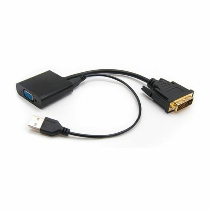 Nanocable Conversor DVI 24+1 Macho a VGA Hembra, 10 cm, Negro Nanocable Conversor DVI 24+1 Macho a VGA Hembra, 10 cm, Negro