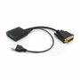 Nanocable Conversor DVI 24+1 Macho a VGA Hembra, 10 cm, Negro