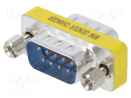 AKYGA Adaptador D-Sub 9pin enchufe en ambos lados niquelado
