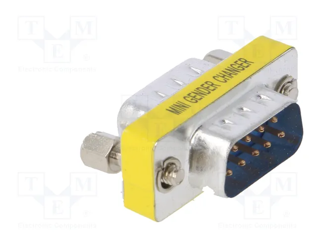 AKYGA Adaptador D-Sub 9pin enchufe en ambos lados niquelado
