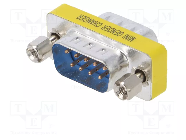 AKYGA Adaptador D-Sub 9pin enchufe en ambos lados niquelado