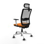 PIQUERAS Y CRESPO Silla de oficina Haches con mecanismo Sincro/Traslack Naranja y Gris