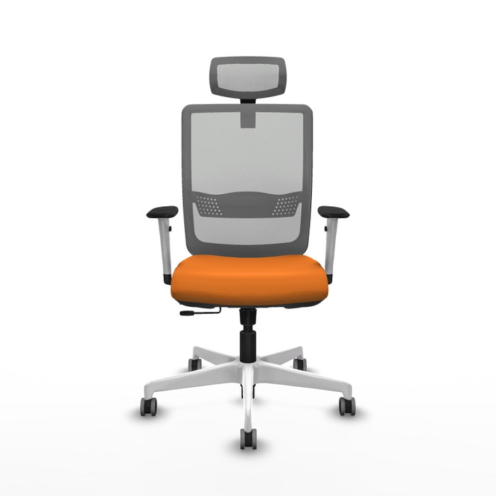 PIQUERAS Y CRESPO Silla de oficina Haches con mecanismo Sincro/Traslack Naranja y Gris PIQUERAS Y CRESPO Silla de oficina Haches con mecanismo Sincro/Traslack Naranja y Gris