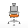 PIQUERAS Y CRESPO Silla de oficina Haches con mecanismo Sincro/Traslack Naranja y Gris