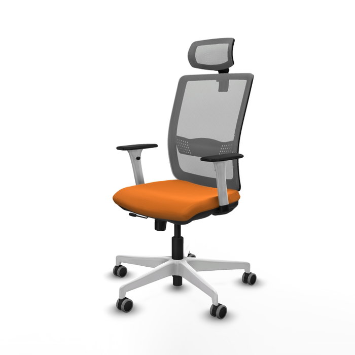 PIQUERAS Y CRESPO Silla de oficina Haches con mecanismo Sincro/Traslack Naranja y Gris PIQUERAS Y CRESPO Silla de oficina Haches con mecanismo Sincro/Traslack Naranja y Gris