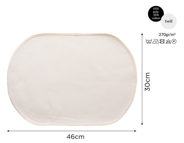 Innspiro Pack de 50 Salvamanteles Ovalados de Algodón 46x30 cm Innspiro Pack de 50 Salvamanteles Ovalados de Algodón 46x30 cm