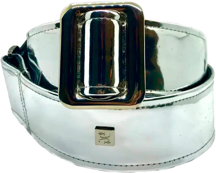 GETM Correa Guitarra Bajo Mirror Reflective Silver Ajustable Nylon Piel Vinilo Plateado