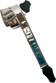 GETM Correa Guitarra Bajo Mirror Reflective Silver Ajustable Nylon Piel Vinilo Plateado