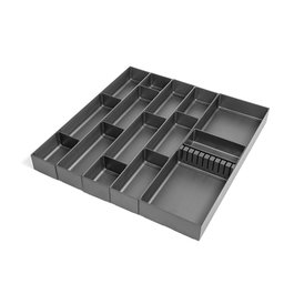 HERRAJES ALK Cubertero Modular de Aluminio Antracita