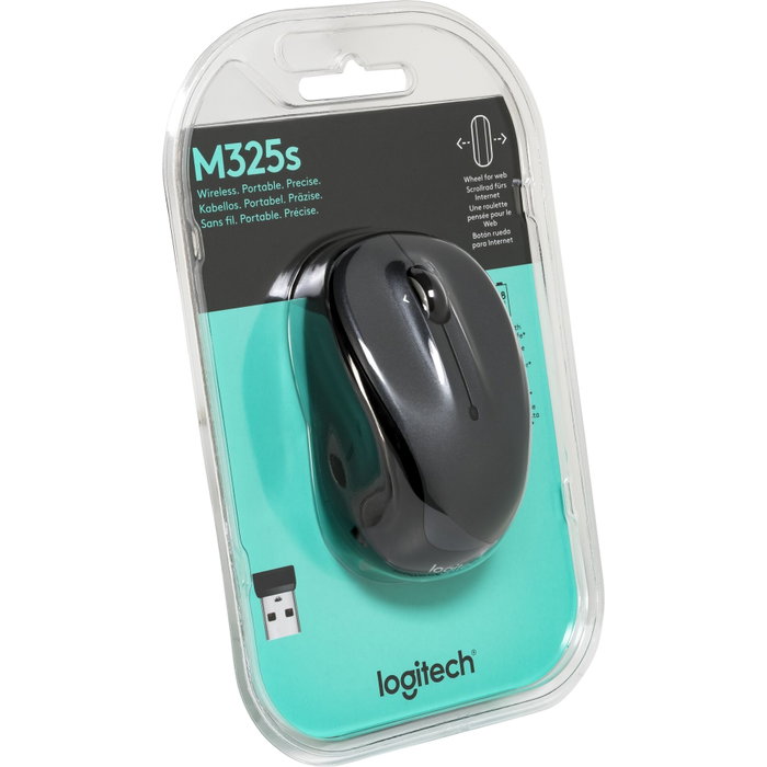 Logitech M325S Ratón Inalámbrico Plata Oscuro
