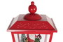 DKD Home Decor Farola LED Rojo y Blanco con Efecto Nieve Musical