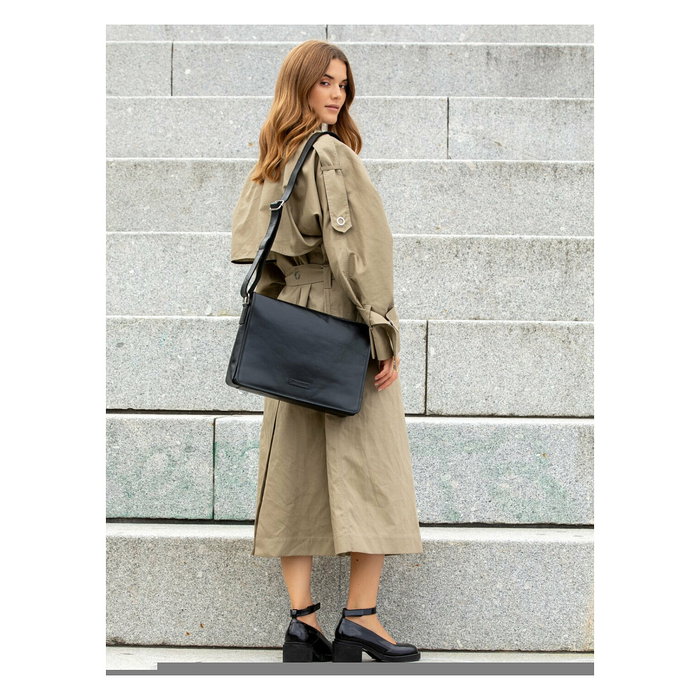 dbramante 1928 MARSELISBORG 14IN HUNTER DARK 2 Bandolera para portátil de 14 pulgadas, Cuero de grano entero