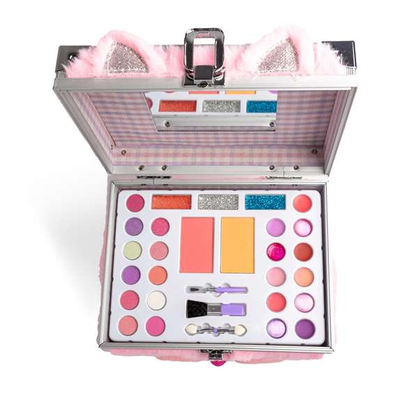 LULU & DUKI Beauty Martinelia - Maletín de Maquillaje con 11 Sombras, 11 Brillos de Labios (3 con brillo), 2 Rubores, 2 Brochas y 1 Aplicador - 16.5x20x15.5 cm LULU & DUKI Beauty Martinelia - Maletín de Maquillaje con 11 Sombras, 11 Brillos de Labios (3 con brillo), 2 Rubores, 2 Brochas y 1 Aplicador - 16.5x20x15.5 cm