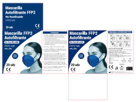 Finstock Mascarilla FFP2 Azul Plegable Envasada Individualmente