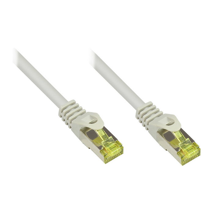 GoodConnections RJ45 Patch Cable Cat. 7 S/FTP, 20 m, Gris, Halogen-Free, 600 MHz, 1000 Mbit/s GoodConnections RJ45 Patch Cable Cat. 7 S/FTP, 20 m, Gris, Halogen-Free, 600 MHz, 1000 Mbit/s