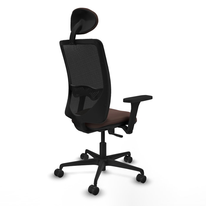PIQUERAS Y CRESPO Silla de oficina Zulema con mecanismo Sincro, Marrón oscuro y Negro PIQUERAS Y CRESPO Silla de oficina Zulema con mecanismo Sincro, Marrón oscuro y Negro