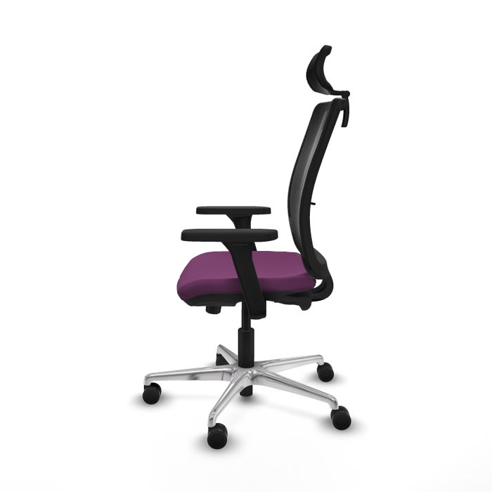PIQUERAS Y CRESPO Silla de oficina Haches con mecanismo Sincro/Traslack Morado y Negro