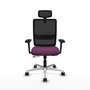 PIQUERAS Y CRESPO Silla de oficina Haches con mecanismo Sincro/Traslack Morado y Negro