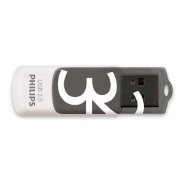 Philips USB 3.0 32GB STICK Vivid Edition Pack de 2 - Shadow Grey, Gris y Blanco, Velocidad de lectura 100 MB/s