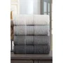 Aucune - Juego de 4 Toallas de Mano Gris 50 x 85 cm