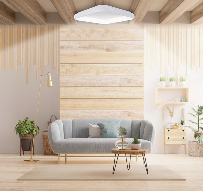 GSC Evolution Plafón de techo LED Simola cuadrado 51W 4000K Blanco