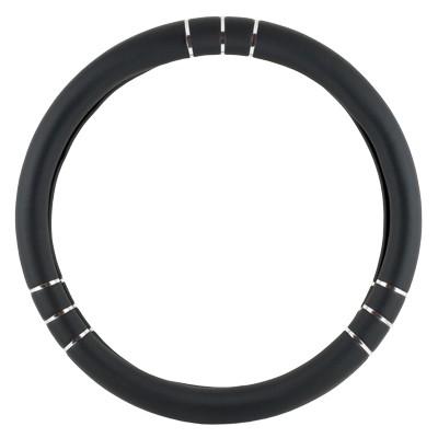 Abc Funda para Volante Chromeline Negro CS 6 FVO10136 | Universal en PVC Antideslizante, 100% Lavable