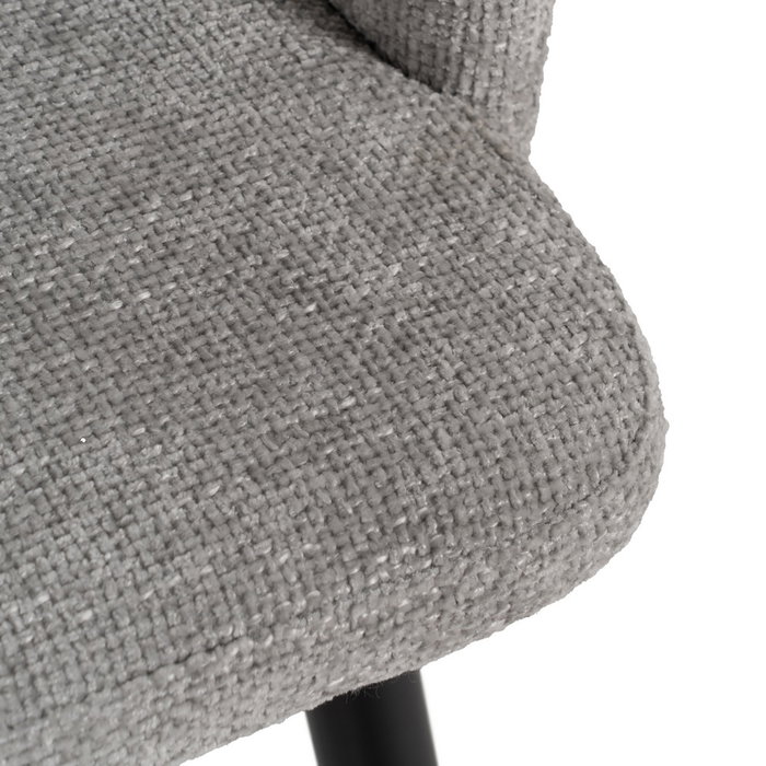 Silla Gris Tejido-Metal Salón 53 X 53 X 77 cm (Set de 2) Silla Gris Tejido-Metal Salón 53 X 53 X 77 cm (Set de 2)