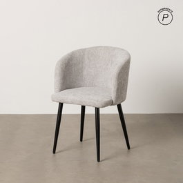 Silla Gris Tejido-Metal Salón 53 X 53 X 77 cm (Set de 2)