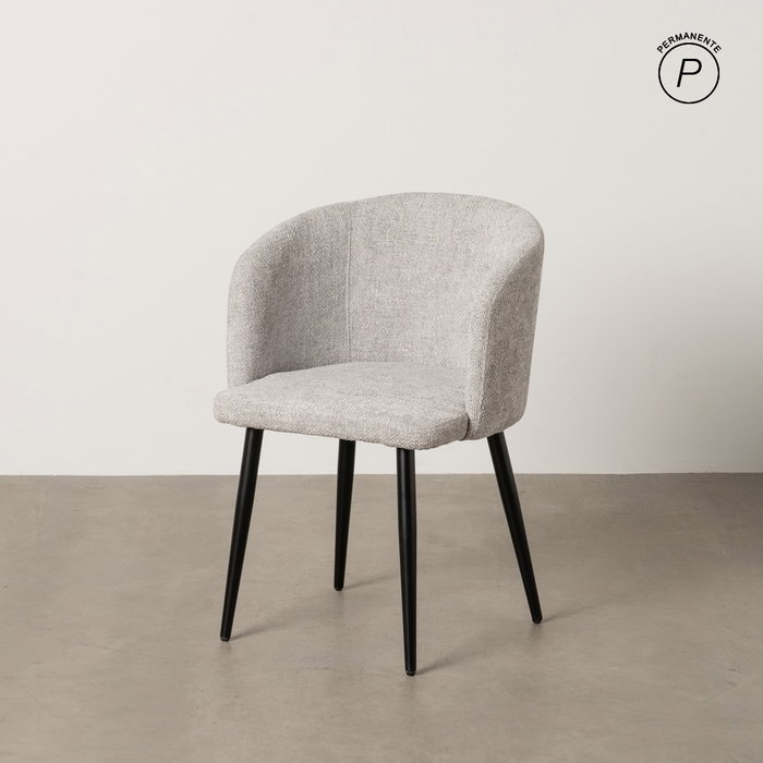 Silla Gris Tejido-Metal Salón 53 X 53 X 77 cm (Set de 2) Silla Gris Tejido-Metal Salón 53 X 53 X 77 cm (Set de 2)