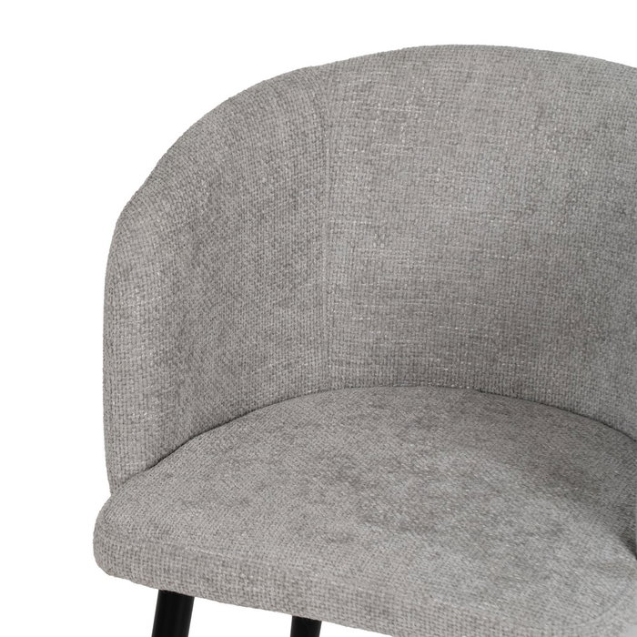 Silla Gris Tejido-Metal Salón 53 X 53 X 77 cm (Set de 2) Silla Gris Tejido-Metal Salón 53 X 53 X 77 cm (Set de 2)