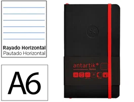 Antartik Cuaderno Antartik Notes A6 Negro y Rojo