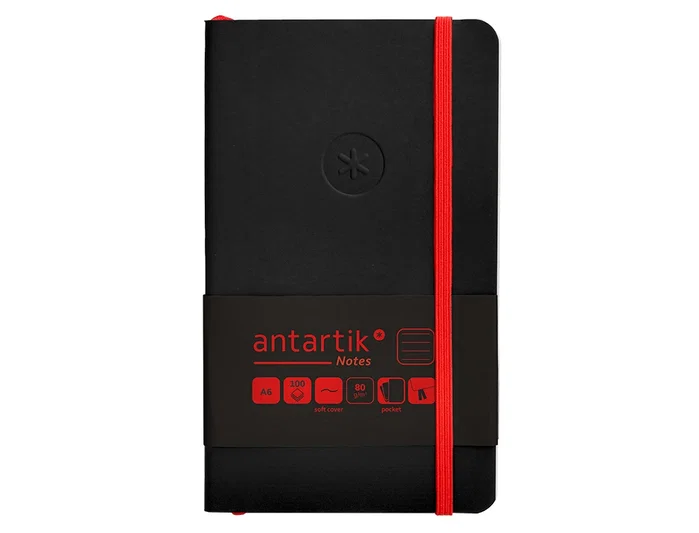 Antartik Cuaderno Antartik Notes A6 Negro y Rojo