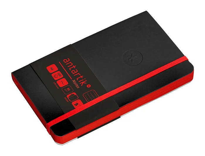 Antartik Cuaderno Antartik Notes A6 Negro y Rojo