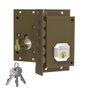 Dorcas C-c9222i Cerradura de sobreponer izquierda sin tirador marrón, 3 llaves serreta