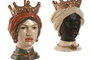 DKD Home Decor Lámpara de Sobremesa Resina Cabeza Siciliana