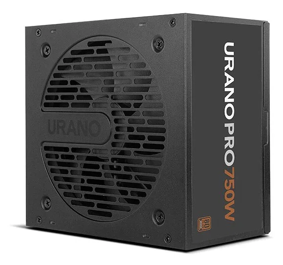 Nox Urano PRO 750W 80 Plus Bronze Fuente de Alimentación ATX - Cables Planos - Ventilador 120mm - Negro