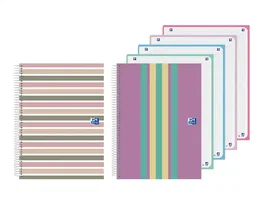 Oxford Europeanbook 4 Colorblock Cuaderno Espiral Tapa Extradura Din A5+ 120 Hojas Cuadro 5 mm
