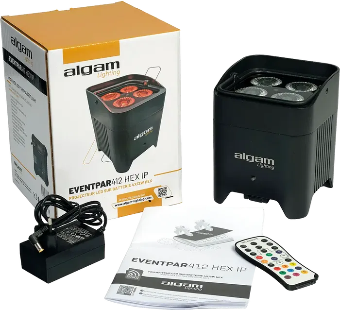 Algamlight Foco Par Led 4x12W RGB IP65 con Batería y W-DMX