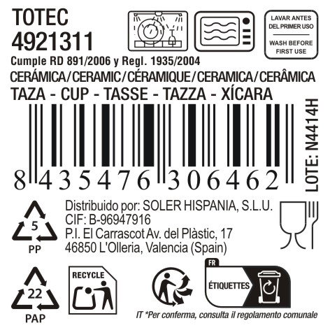 Inde Taza Cafe Cortado 200cc Ø7x8.5cm (24 Unidades)