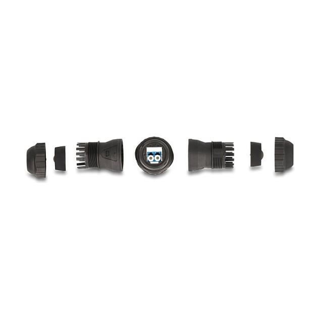 DeLOCK 67046 Conector de cable de fibra óptica LC Duplex hembra a LC Duplex hembra UPC OS2 IP68